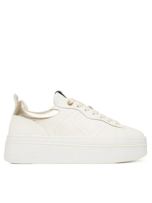 LOGO SNEAKERS TWIN SET | 252TCP02407049 BIC.OTTICO/ORO